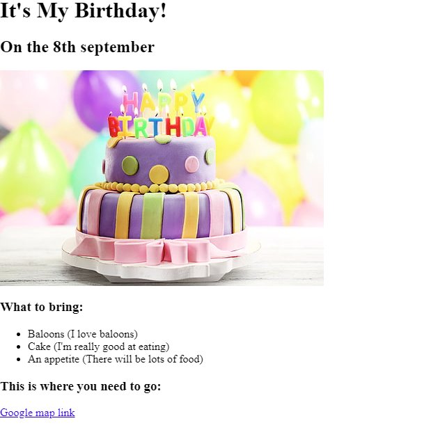 birthday invite project preview