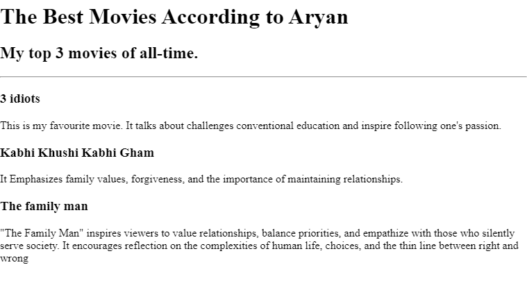 movie ranking project preview